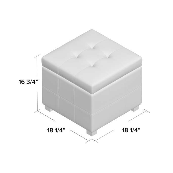 Ebern Designs Graysie Faux Leather Ottoman & Reviews Wayfair